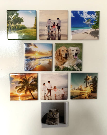 2 x 2" Square Personalised Photo Magnets